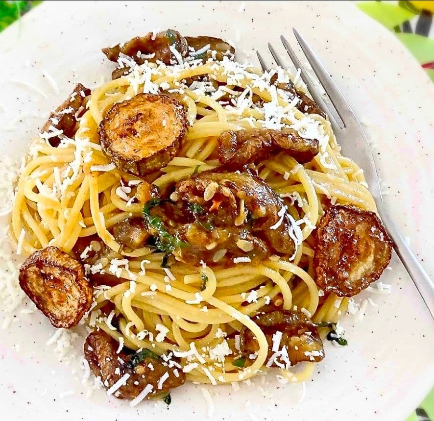 Spaghetti zucchina fritta